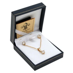 Lys Bleu Brilliant Crystal Necklace & Earring Set with Swarovski Elements - Picture 1 of 1
