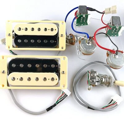 ProBucker Alnico Electric Guitar zebra Humbucker Pickups with Pro Wiring Harness - Image 1 of 4