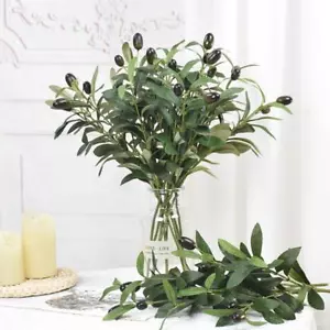 Artificial Olive Branches with Fruits - Greenery for Home, Garden, Wedding Décor - Picture 1 of 25