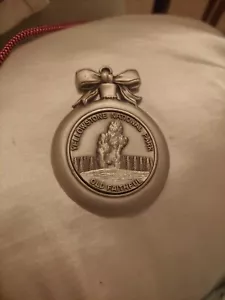 YELLOWSTONE NATIONAL PARK OLD FASHION Ornament silver Hangable 2 1/2" - Picture 1 of 5