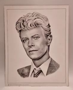 Vintage David Bowie John Faber Poster Print No. F553 Netherlands 41 x 51cm 1980s - Foto 1 di 11