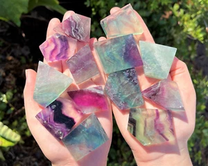 1 Piece Fluorite Slab: Medium 1.5-2" (Polished Fluorite Slice, Crystal) - Imagen 1 de 9