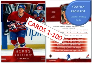 2002-03 Be A Player First Edition - Base Cards (1-100) - U-Pick From List - Picture 1 of 145