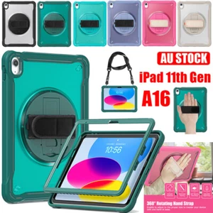 Case For iPad 11th Gen A16 2025 Heavy Duty Shockproof Armor Strap Stand Cover - Picture 1 of 51