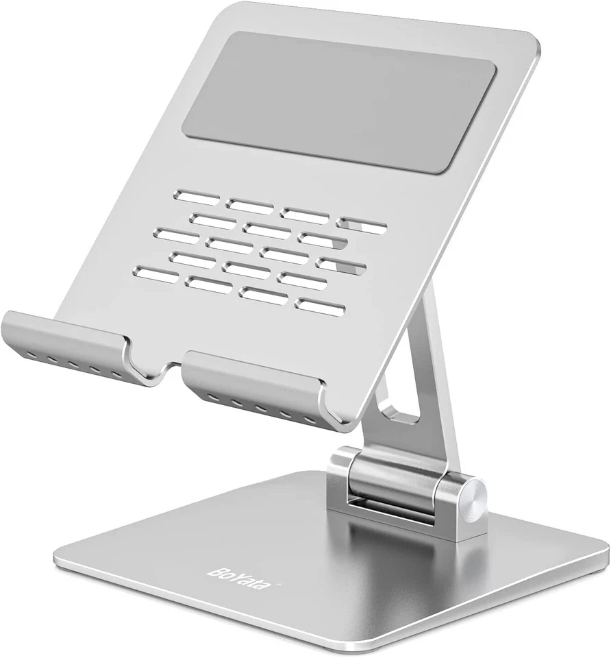 Tablet Stand Aluminum Adjustable Tablet Holder Foldable Desktop Stand iPad Mini - Image 1 of 4