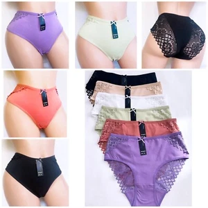 6 -12 Women's Bikini Briefs Cotton Sexy Panties Undies Brief Underwear 6157 S-2X - Picture 1 of 11