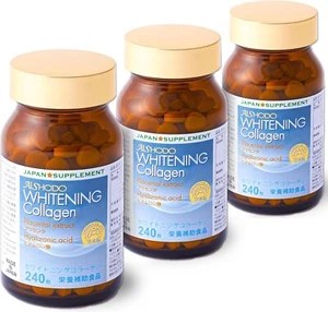 Whitening Collagen Silk powder L-cystine Hyaluron Placenta 240 tablet x 3 Japan - Picture 1 of 2