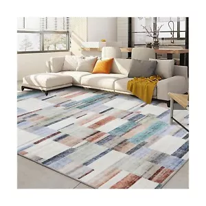 GlowSol Modern Washable Area Rugs 8x10 Rug for Living Room Abstract Geometric... - Picture 1 of 8