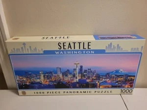 Master Pieces SEATTLE WASHINGTON 1000 PC PUZZLE JIGSAW NEW Sealed PANORAMIC - Picture 1 of 6