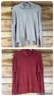 2 Prendas para el torso suéter Simply Vera Wang para mujer grandes de punto acanalado manga larga cuello alto Foto 1 de 4