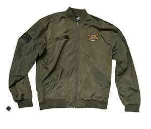 Army Performance Military Jacket Men’s size Large Green Vintage Proud to Serve - Picture 1 of 6