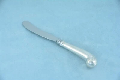  Esparcidor de mantequilla Stieff Williamsburg Shell Sterling 7" HH sin monograma Foto 1 de 4