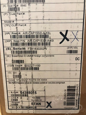 Cisco AIR-CAP1532l-A-K9 Aironet 1532l Wireless Access Point / NEW / FACT SEALED - Image 1 of 4