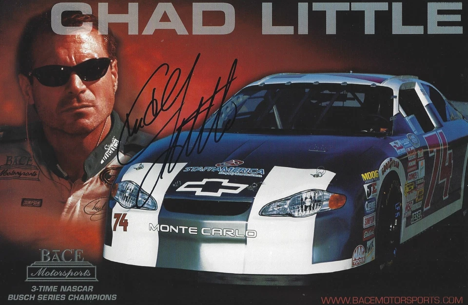 Chad Little Autographed Signed 6x9 Hero Photo Card - NASCAR Racing - w/COA — 第 1/1 张图片