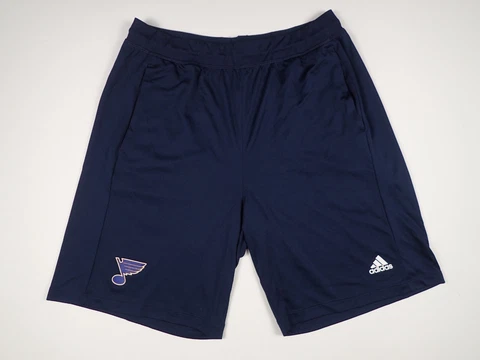 St Louis Blues Adidas NHL Pro Stock TEAM ISSUED Gym shorts Training Large Cover