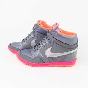 Nike Force Dunk Sky Hi versteckter Keilabsatz grau grau pink orange Damengröße 8 - Bild 1 von 10