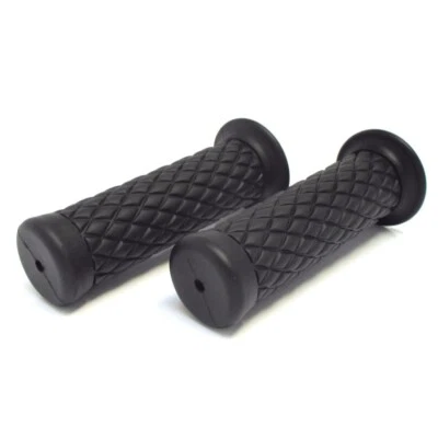 Motorrad Lenkergriffe DIAMOND, 1 Zoll (25,4 mm), 125 mm, Rautenmuster, schwarz - Bild 1 von 3