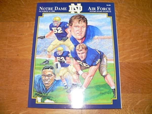 Vintage Notre Dame vs Air Force Football Game Program October 13, 1990 - Picture 1 of 5