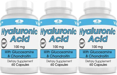 3 Pack Vita Plus hyaluronic acid 100 mg 60 capsules - Image 1 of 4
