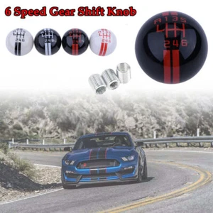 For Ford Mustang Gear Shift Knob 6 Speed Black Red Cobra Manual Handle Ball Car - Picture 1 of 7