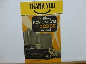 1933 CHICAGO CENTURY OF PROGRESS DODGE MOVIE SHOTS IN ACTION Brochure - Picture 1 of 7