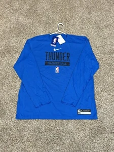 MENS XL Blue Oklahoma City Thunder Nike Dri-Fit Long Sleeve Tee NWT - Picture 1 of 1