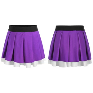 Girls Dance Pleated School Skirt A-line Elastic Waistband Skirts Team Uniform - Picture 1 of 71