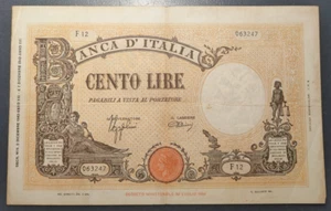 ITALIA 100 LIRE 09/12/1942 MBC - Picture 1 of 2