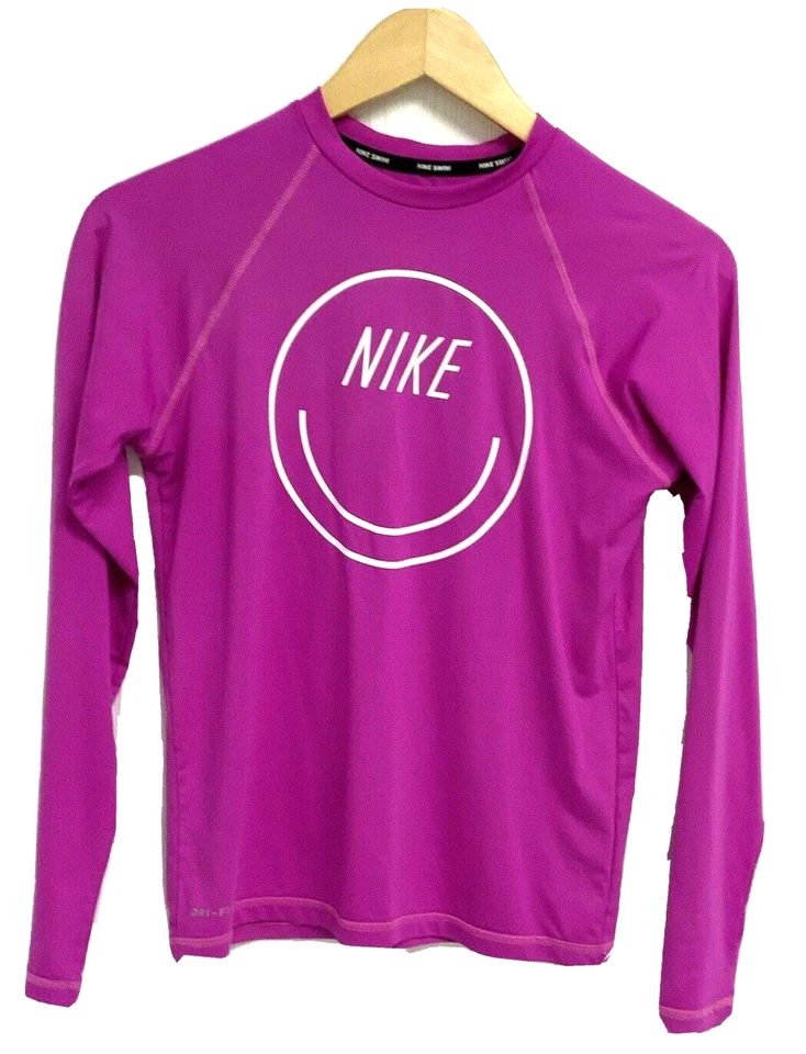 Nike Natación Niñas Dri- Fit Fucsia Manga Larga Top Talla XL (13-15) Años Foto 1 de 4