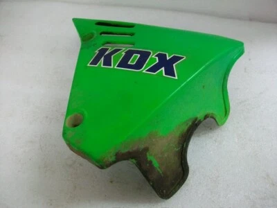 Nice! OEM! 1981-1983 Kawasaki KDX80 KX80 Right Side Cover Panel Vintage Green - Image 1 of 4