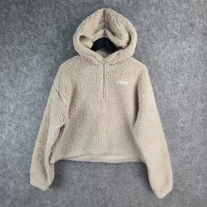 Everlast Jumper Womens 18 Beige Pullover Teddy Fleece Hoodie 12606 - Picture 1 of 10