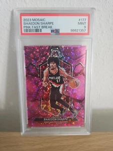 2023 Mosiac Shaedon Sharpe Pink Fast Break 12/20 Psa 9 - Bild 1 von 2