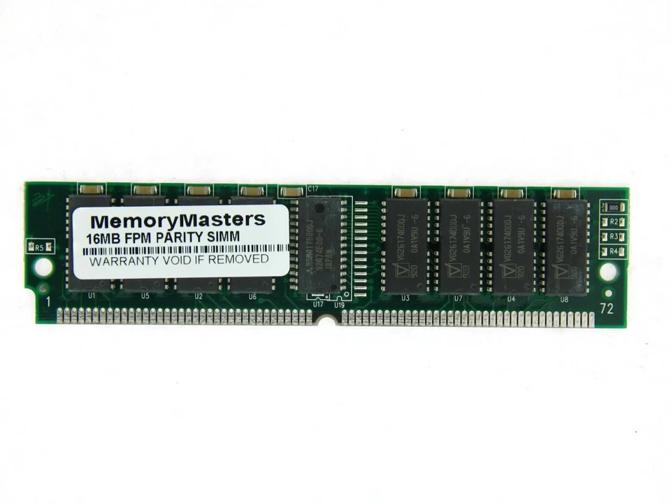 16MB FPM PARITY 60NS SIMM 72-PIN 4X36 Memory 16 Meg Vintage Chips Fast Page - Image 1 of 1