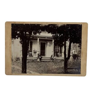 Antigua foto en blanco y negro de 1894 de casa de campo por la señora Benjamin Franklin - Imagen 1 de 3