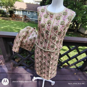 BEN ZUCKERMAN SZ 4 (?) BERGDORK GOODMAN NYC 5TH AVENUE 50's 3 PIECE SKIRT SUIT - Picture 1 of 18