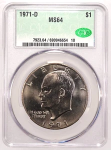 CACG CAC MS64 1971-D EISENHOWER DOLLAR *-----* - Picture 1 of 4