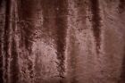 MEDIUM BROWN  CRUSHED  PANNE VELVET KNIT FABRIC 2 WAY STRETCH BY THE 1/2 YARD