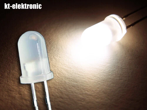 50 Stück LED 5mm warm weiß diffus superhell Luckylight 504WM2E-W6-1P - Bild 1 von 1