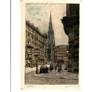 Radierung auf Seidenstift signiert ohne Rahmen - Bild 1 von 2