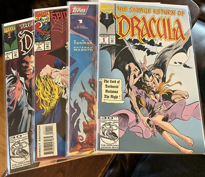 Dracula #1 Four pack! 4 NM books with Spiderman Appr too!  unread 1 sealed Topps - Image 1 of 4