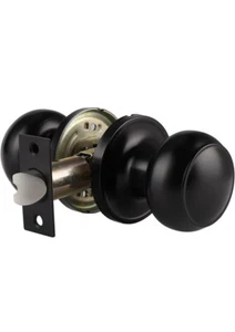 NWB Flat Black Passage Door Knob - 1 Pack - Picture 1 of 7