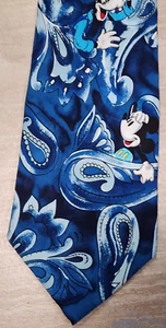 Vintage Mickey Mouse Goofy Walt Disney Store Mens 100% Silk Tie - Picture 1 of 10