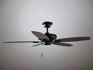 Hampton Bay North Pond 52 in. Indoor/Outdoor Matte Black Ceiling Fan - Picture 1 of 5