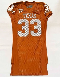 Nike Texas Longhorns #33 NCAA Football Game Worn Jersey Sz 46 Orange USA - Picture 1 of 10