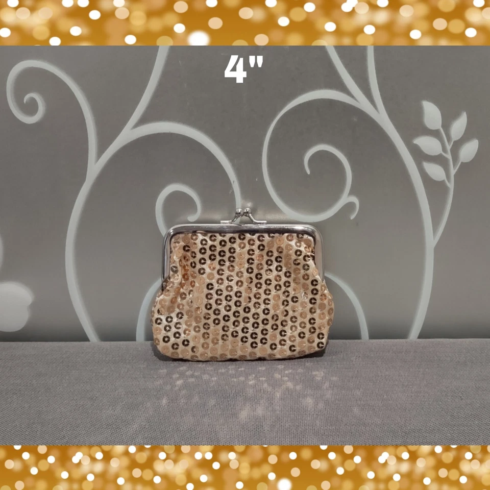 Золотой блестками монета сумочки (неиспользованный) - Изображение 1 из 1