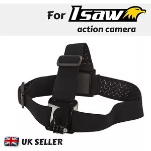 Adjustable Head Strap Mount for Action Cam Isaw Edge A3 Extreme Advance Air - Picture 1 of 2