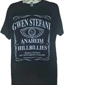 Gwen Stefani Anaheim Hillbillies Black Shirt Top Adult XS Extra Small Used - Picture 1 of 5