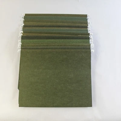 Lot of 24 Smead Green Hanging File Folders with Hooks Good Condition - Image 1 of 4