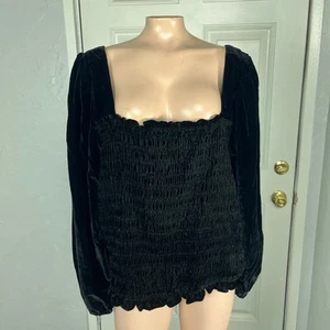 NEU Torrid Damen Shirt 4X gesmoktes Samt Halloween Kostüm Hexe Plus W10 - Bild 1 von 6