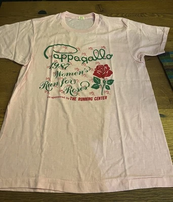 Camiseta vintage Pappagallo 1987 para mujer Run for Roses talla XL puntada única Foto 1 de 3